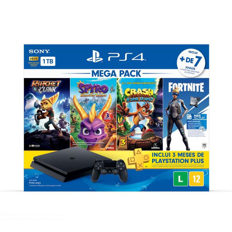 Console Playstation 4 1TB Slim Mega Pack Family Bundle v8 - PS4